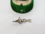 Sterling Silver Ballerina Charm Pendant Vintage c1970