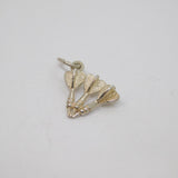 Sterling Silver Set Of Darts Charm Pendant Vintage c1970