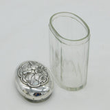 Victorian William Comyns Sterling Silver Cut Glass Vanity Jar Antique London