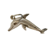 Sterling Silver Dolphin Charm Pendant Vintage c1970