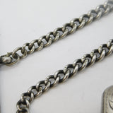 Victorian Sterling Silver Graduating Watch Chain & Vesta Case Antique Birmingham