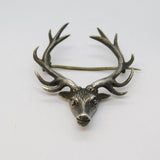 Inverness Provincial Sterling Silver Stag Brooch Antique c1860s Scottish