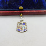 Sterling Silver and Enamel Ilfracombe Travel Shield Charm Pendant Vintage c1970