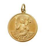 9ct Yellow Gold St Christopher Travel Pendant Vintage 1963 Birmingham