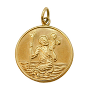 9ct Yellow Gold St Christopher Travel Pendant Vintage 1963 Birmingham