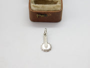 Sterling Silver Banjo Guitar Charm Pendant Vintage c1970