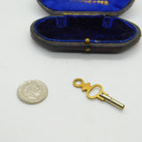 Brass and Cut Steel Watch Key Size 3mm  Charm Pendant Mid-Century c1950