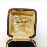 Edwardian Tooled Leather Jewellery Ring Box London Antique c1910