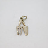 Sterling Silver Trowel & Fork Gardening Interest Charm Pendant Vintage c1970