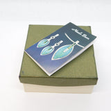 Nicole Barr Boxed Sterling Silver, Sapphire & Enamel Floral Necklace Vintage