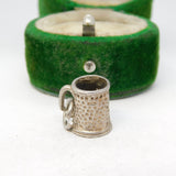 Sterling Silver Beer Mug Tankard Charm Pendant Vintage c1970