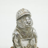 Set of 3 Magrino Sterling Silver Mounted Novelty Animal Figurines Vintage