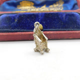 Sterling Silver Traditional Throne Charm Pendant Vintage c1970
