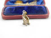 Sterling Silver Traditional Throne Charm Pendant Vintage c1970