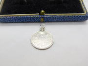 Sterling Silver Sixpence Coin Republic of South Africa Charm 1897
