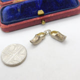 Sterling Silver Pair of Dutch Clogs Charm Pendant Vintage c1970