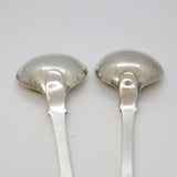 George IV Pair of Sterling Silver Wheat Sheaf Crest Mustard Spoons Antique 1821