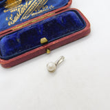 Sterling Silver and Little White Pearl Charm Pendant Vintage c1970
