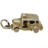 Sterling Silver Opening Old Car With Figure Inside Charm Pendant Vintage c1970
