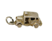 Sterling Silver Opening Old Car With Figure Inside Charm Pendant Vintage c1970