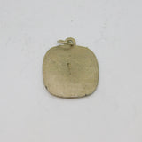 Sterling Silver Matt & Polished St Christopher Travel Pendant Vintage c1970