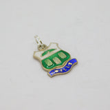 Sterling Silver Wells Enamel Shield Travel Souvenir Charm Vintage c1970s