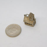 Sterling Silver Church Charm Pendant Vintage c1970
