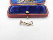 Sterling Silver Musical Trumpet Charm Pendant Vintage c1970