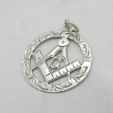 20th Century Sterling Silver Masonic Interest Fob Pendant Antique c1930s