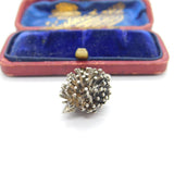 Sterling Silver Prickly Hedgehog Charm Pendant Vintage c1970