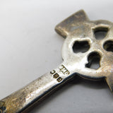 Ola M Gorie Sterling Silver Celtic Cross Brooch Pin Vintage 1964 Edinburgh