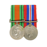 WWII Medal Group Defence & General Service Medal Antique c1945