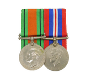 WWII Medal Group Defence & General Service Medal Antique c1945