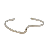 Sterling Silver Modernist Swirl Pattern Bangle Bracelet Vintage c1970 London