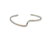 Sterling Silver Modernist Swirl Pattern Bangle Bracelet Vintage c1970 London