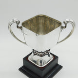 20th Century Sterling Silver Angled Sporting Trophy Cup Antique 1936 Sheffield