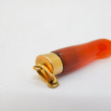 Victorian 15ct Yellow Gold Mounted Carved Agate Figa Hand Pendant Antique