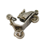 Sterling Silver Vespa Motorbike Charm Pendant Vintage c1970