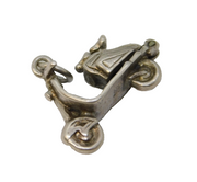 Sterling Silver Vespa Motorbike Charm Pendant Vintage c1970