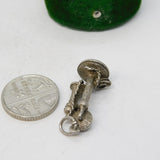 Sterling Silver Traditional Telephone Charm Pendant Vintage c1970