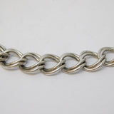 Sterling Silver Double Curb Link Chain Bracelet Vintage c1970