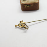 Victorian Gilt Metal Riding Crop & Spurs Good Luck Stick Pin c1860 Antique