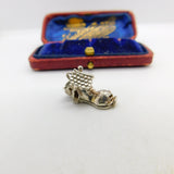 Sterling Silver Old Mother Hubbard Boot Charm Pendant Vintage c1970