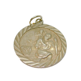 Sterling Silver St Christopher Travel Charm Pendant Vintage c1970