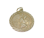 Sterling Silver St Christopher Travel Charm Pendant Vintage c1970