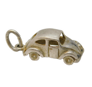 Sterling Silver Motor Car Charm Pendant Vintage c1970