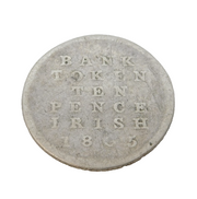 George III Bank of Ireland Ten Pence Bank Token Coin Antique 1805 Fair