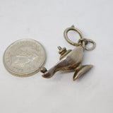 Sterling Silver Aladdin's Lamp Charm Pendant Vintage c1970