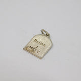 Sterling Silver Bude Milestone Charm Pendant Vintage c1970