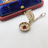 Nuvo Sterling Silver Long Frying Pan Charm Pendant Vintage c1970